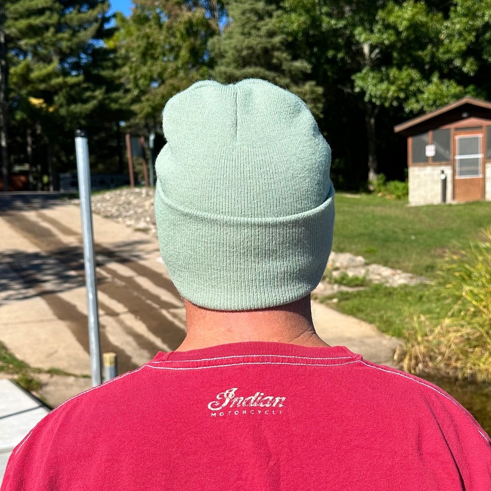 Carhartt Beanie Logo Hat A18 Light Green Knit Workwear Gorpcore Unisex OS - Picture 3 of 8